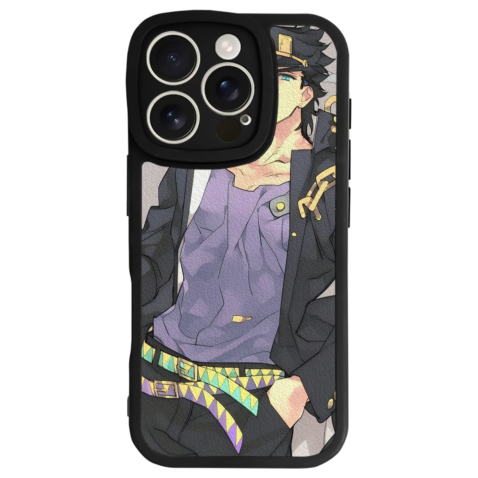 （画像用） ジョジョの奇妙な冒険 JoJo's Bizarre Adventure 【iPhone 16シリーズ対応】シリコンスマホケース（レザー調） 材質：シリコン